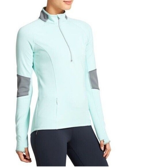 Athleta Tops - Athleta Lunar quater zip pullover running sweatshirt size XXS